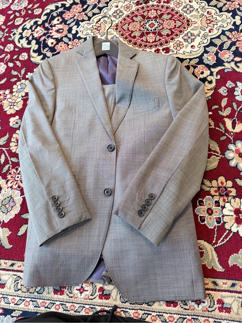 Men's Classic Gray Two-Button suit - Red Saks fifth Avenue